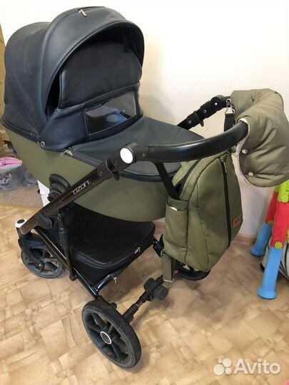 Коляска 2 в 1 эко кожа