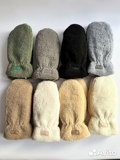 Варежки ugg меховые плюшевые под барашек