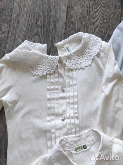 Блузки школьные для девочки 128 134