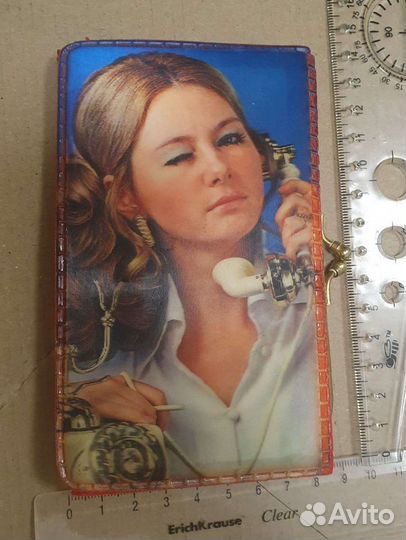 Кошелек СССР, мигающая девушка с телефоном