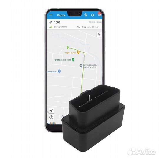 GPS трекер с подключением в разъём OBD2
