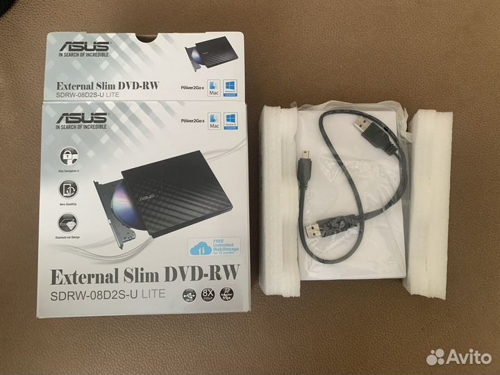 Оптический привод DVD-RW asus sdrw-08D2S-U