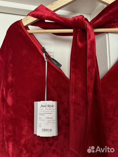 Платье бархатное красное sandro ferrone