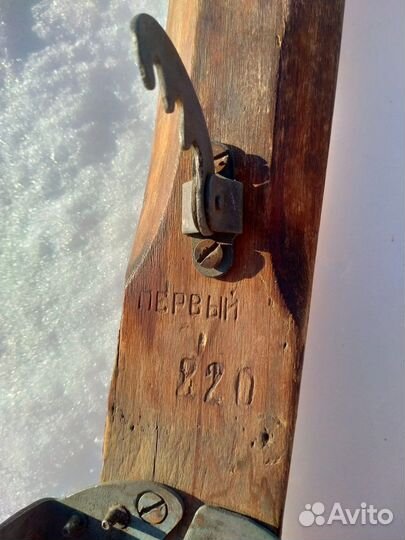 Лыжи деревянные, солдатские