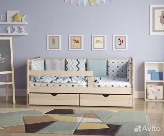 Детская кровать от 3 лет с бортиками объявление продам