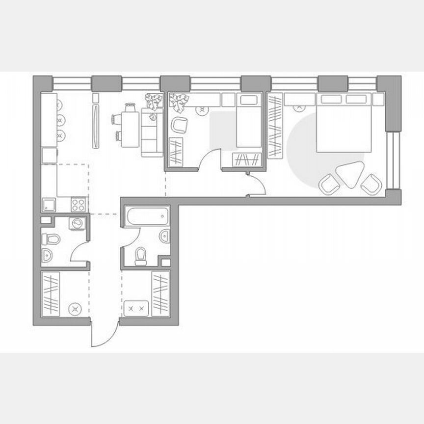 2-к. квартира, 71,6 м², 9/28 эт.