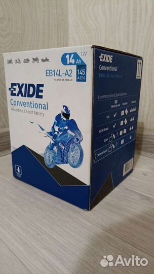 Аккумулятор для мототехники exide EB14L-A2 145 А