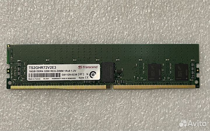 Новая память для сервера DDR4 16Gb 3200MHz REG ECC