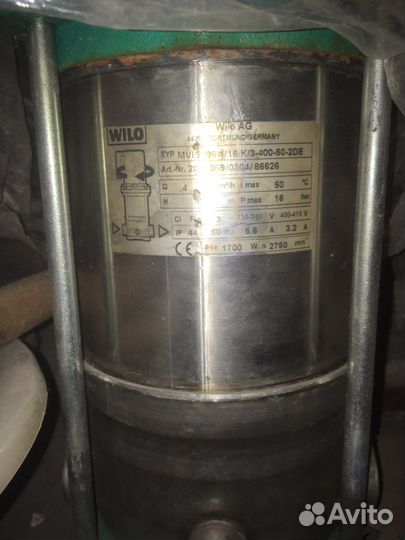 Hасос Wilo TYP MV S 406 1/16/K/3-2DE