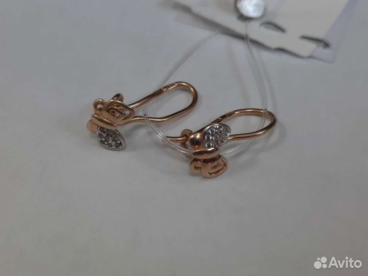 Золотые серьги проба 585 Арт.004787300123