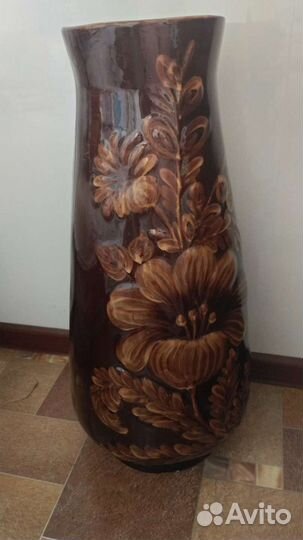 Ваза керамическая напольная высокая 60 см
