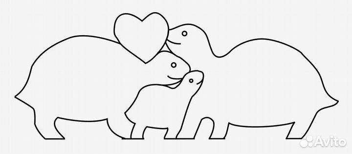 Деревянные фигурки, пазл, черепахи, подарок