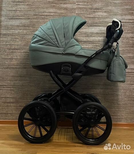 Коляска 3 в 1 Indigo эко кожа