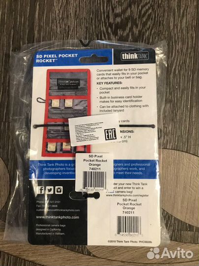 Чехол ThinkTank SD Pixel Pocket Rocket Orange