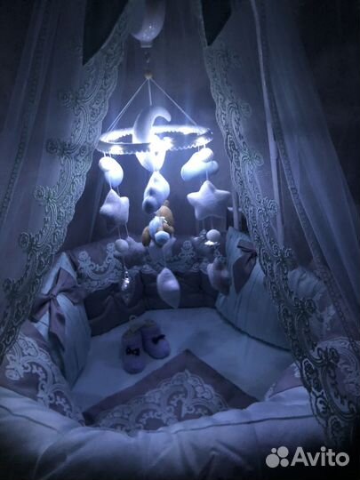 Балдахин и бортики в кроватку