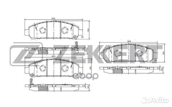 Колодки торм. диск. передн. Toyota Venza (AGV1