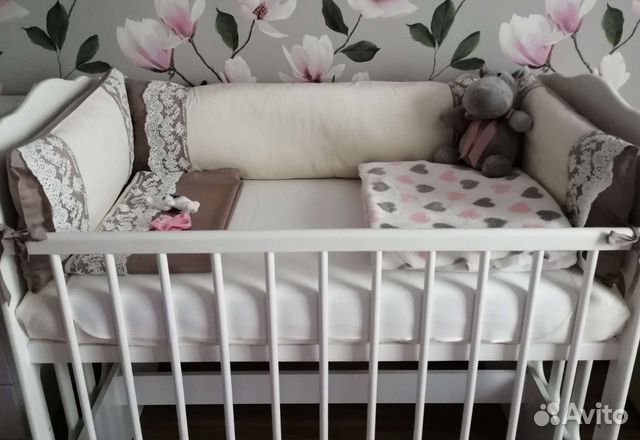 Бортики в детскую кроватку +кпб