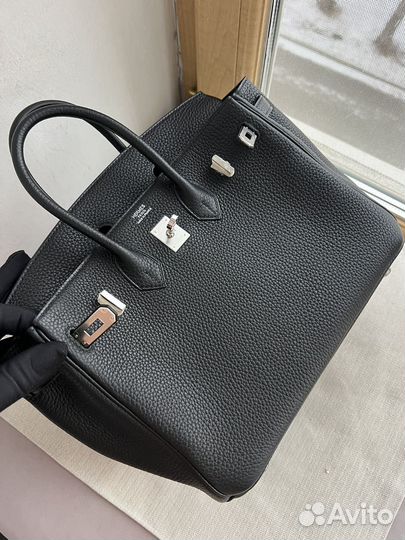 Сумка Hermes Birkin 25 noir прожилки