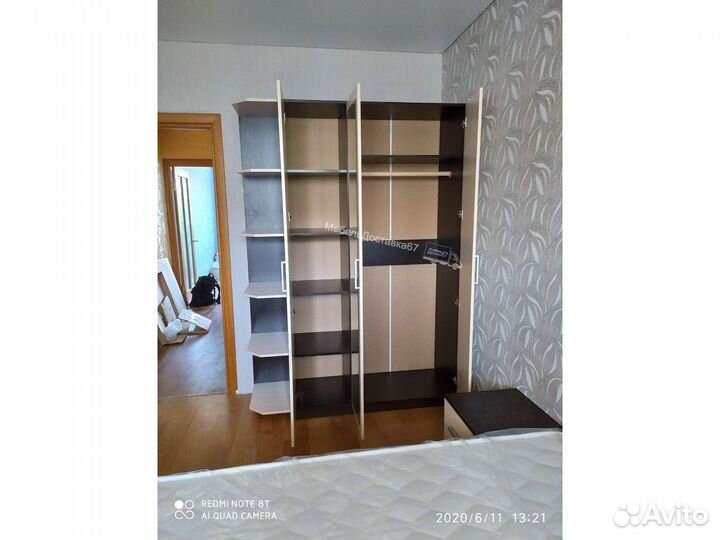 Шкаф 1,2м (без углового окончания) 3 зеркала