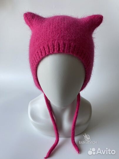 Детские шапочки для девочек коточепчик