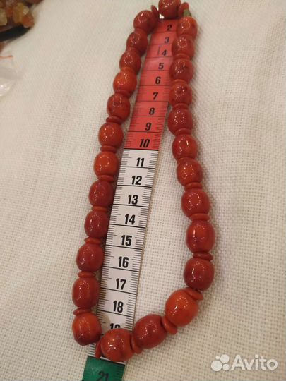 Бусы коралловый бисер