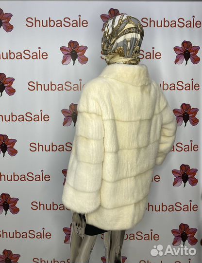 Шуба норковая 44 46 48 Италия Fellicci бежевая