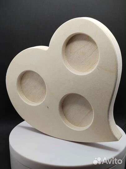 Заготовка для декорирования Сердце тройное