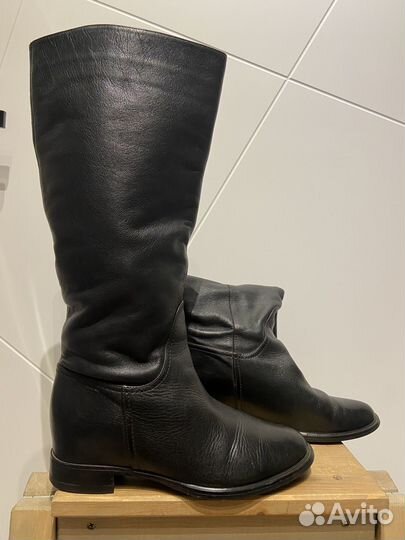 Сапоги женские натуральная кожа оверсайз эконика