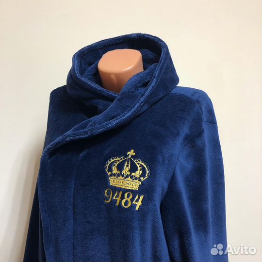 Плюшевый халат с именной вышивкой на заказ