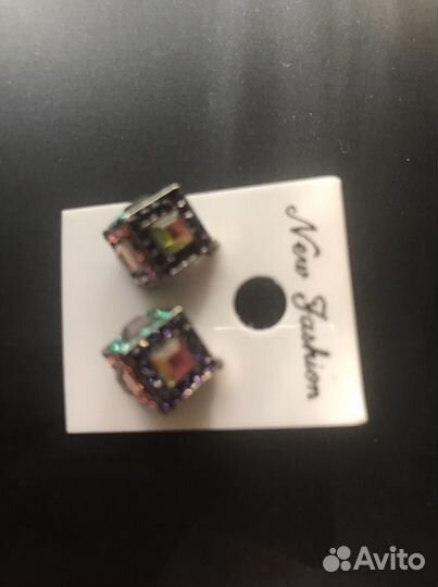 Серьги куб