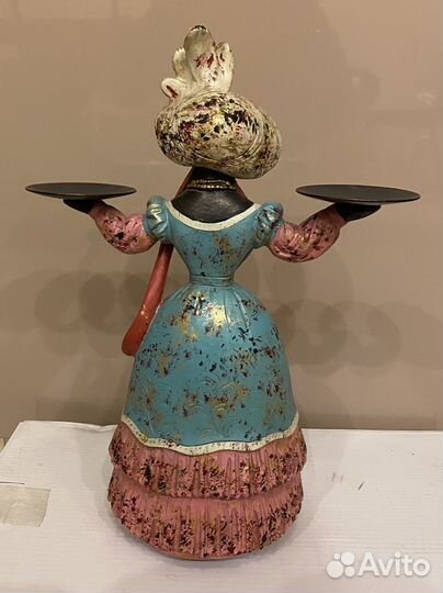 Статуэтка подсвечник Девушка полистоун