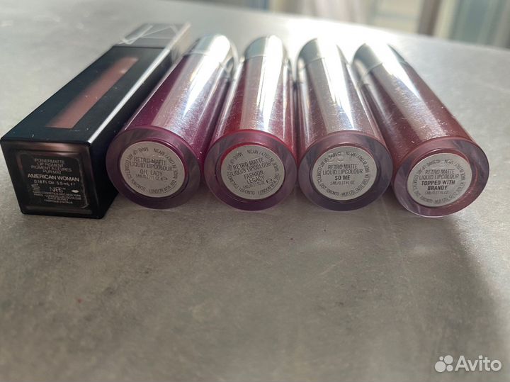 Помады и карандаши для губ mac, nars, nyx