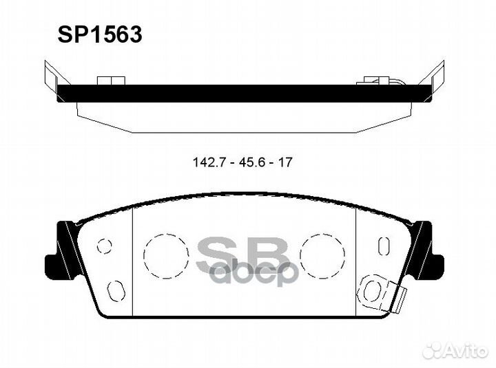 Колодки тормозные задние sangsin brake SP1563 S