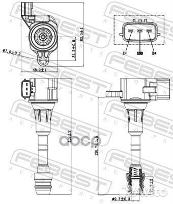 Катушка зажигания infiniti M35/45 Y50 2004.12-2