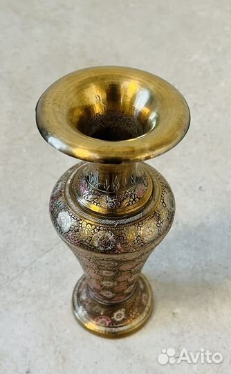 Ваза декоративная / для цветов. Латунь. Индия