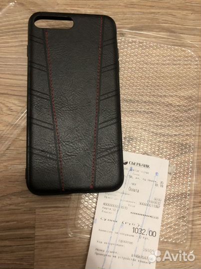 Чехол на iPhone 8+, кожа