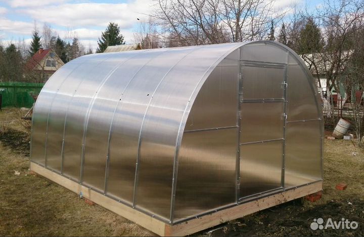 Теплица Удачная 3х4,шаг дуги 65 см(дл.6м,8 м)