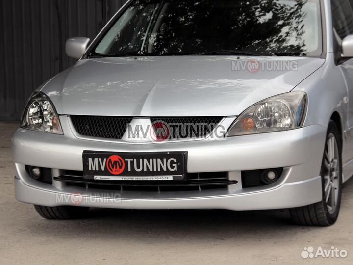 Юбка переднего бампера Sport на Mitsubishi Lancer