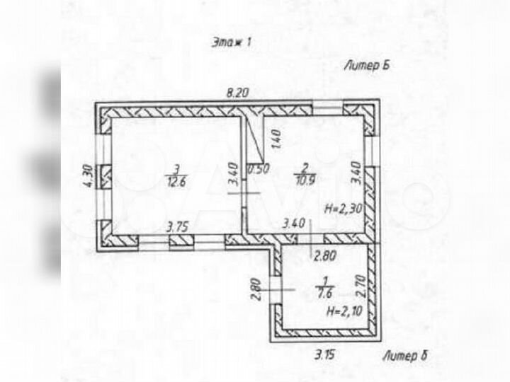 Коттедж 58 м² на участке 13,8 сот.