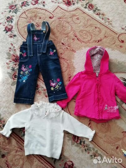 Вещи пакетом для девочки 80р