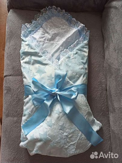 Конверт - одеяло на выписку для мальчика