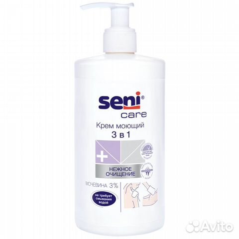 Крем моющий 3 в 1 Seni Care, 1000 мл