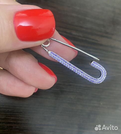 Булавка серебро