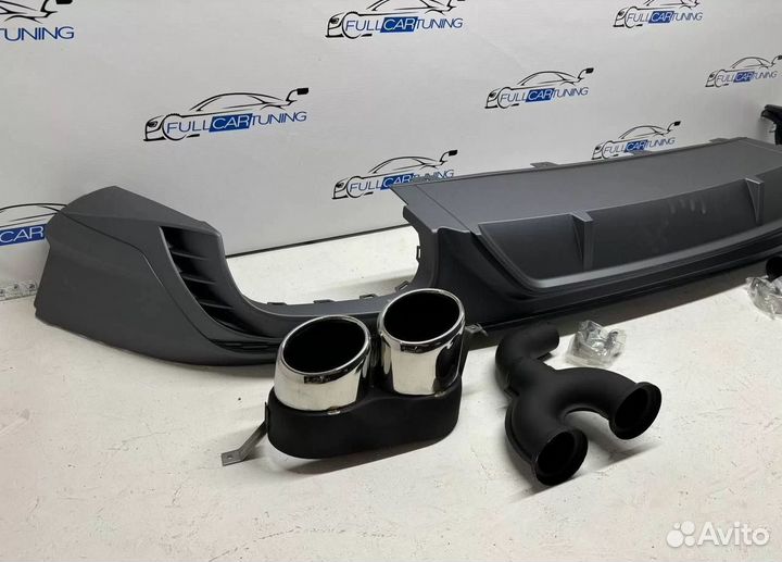 Audi Q5 FY 17-20 диффузор SQ5 с хром насадками в S-line