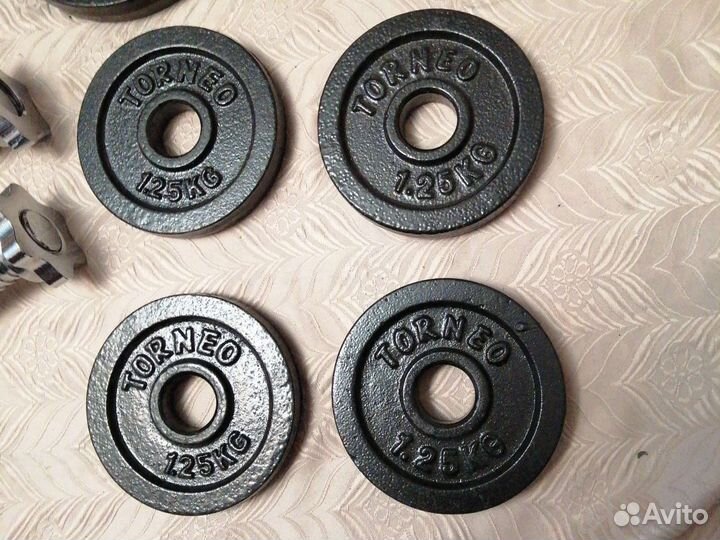 Блины Torneo 0,5 - 1,25 - 2,5 - 5 - 10кг