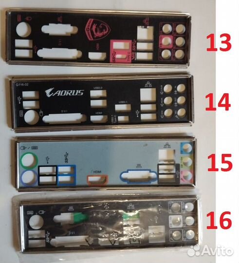 Заглушки для материнских плат (I/O Shield)