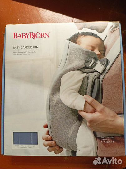 Слинг babybjorn mini эргорюкзак 0+
