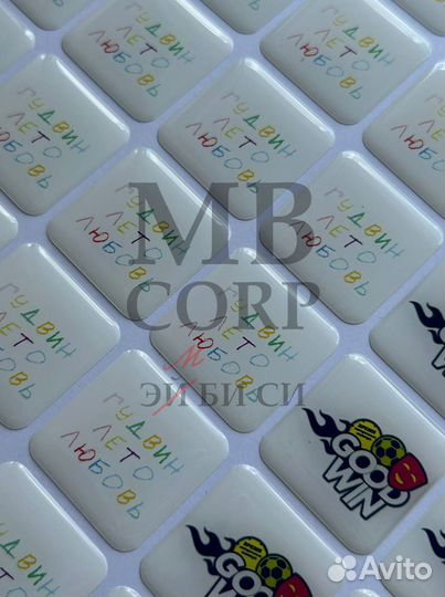 3D стикеры с логотипом оптом