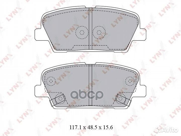 Колодки тормозные дисковые зад BD3623 lynxauto