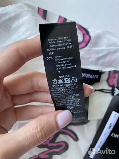 Палантин Armani хлопок